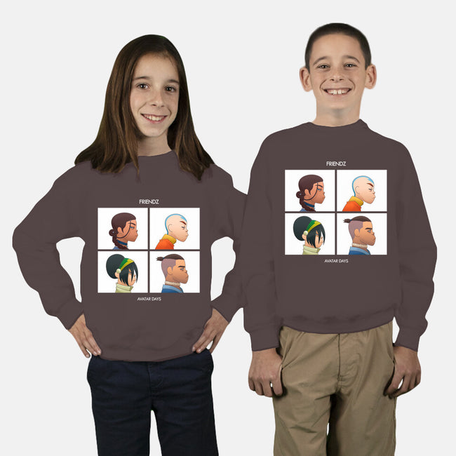 Friendz-youth crew neck sweatshirt-Angel Rotten