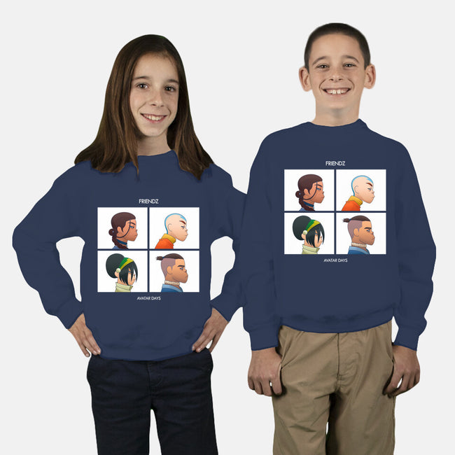 Friendz-youth crew neck sweatshirt-Angel Rotten