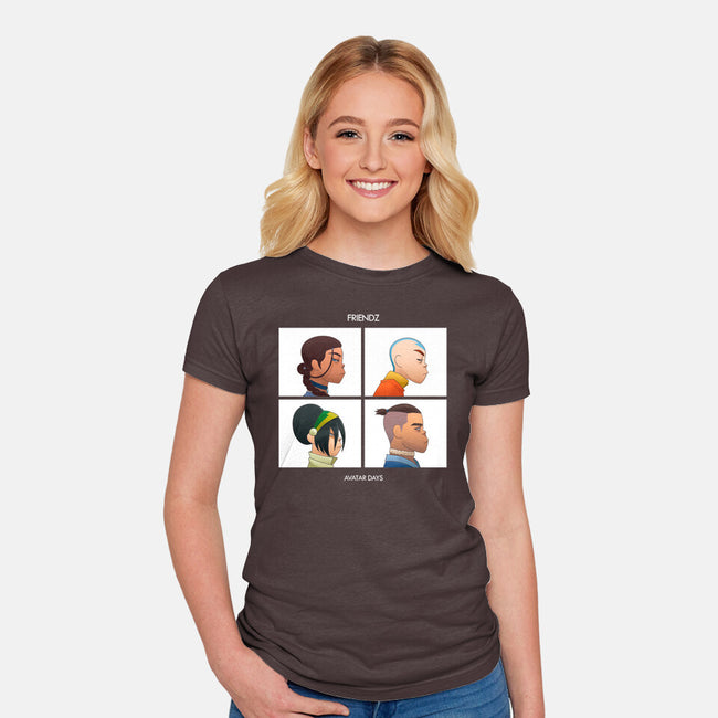 Friendz-womens fitted tee-Angel Rotten