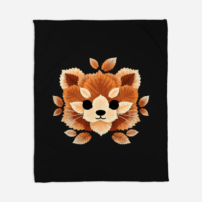 Red Panda Of Leaves-none fleece blanket-NemiMakeit