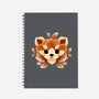 Red Panda Of Leaves-none dot grid notebook-NemiMakeit