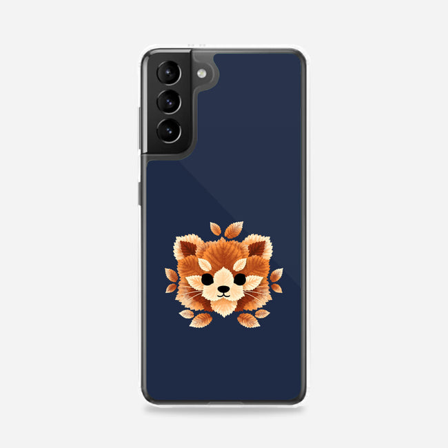 Red Panda Of Leaves-samsung snap phone case-NemiMakeit