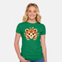 Red Panda Of Leaves-womens fitted tee-NemiMakeit