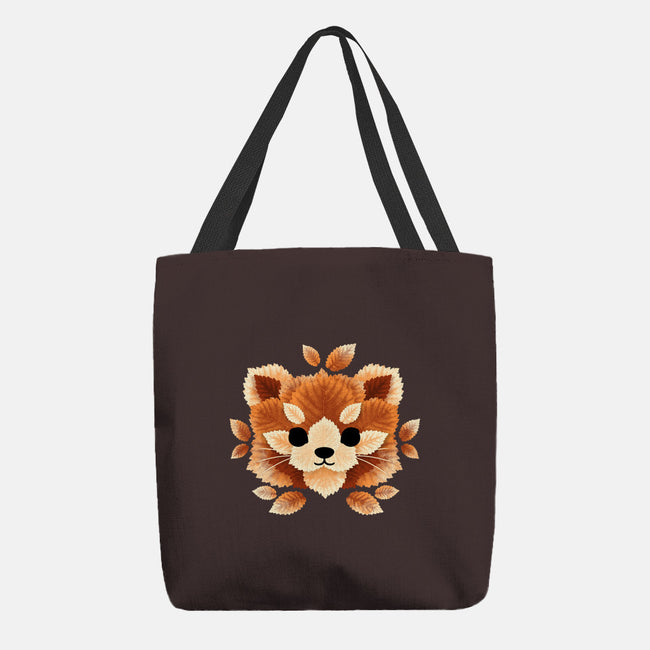 Red Panda Of Leaves-none basic tote-NemiMakeit