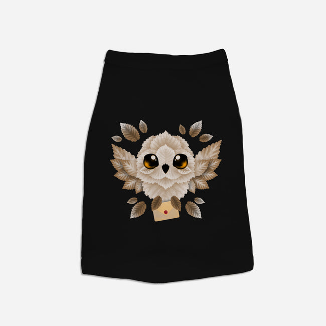 Owl Mail Of Leaves-cat basic pet tank-NemiMakeit