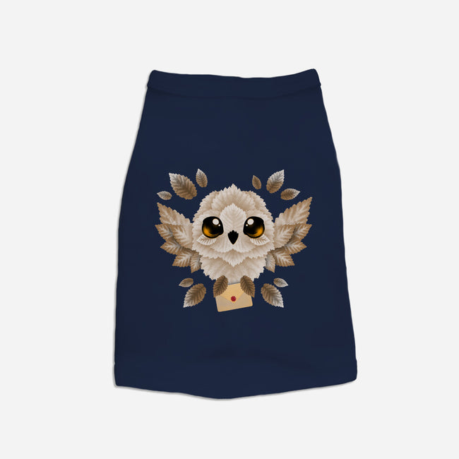 Owl Mail Of Leaves-cat basic pet tank-NemiMakeit