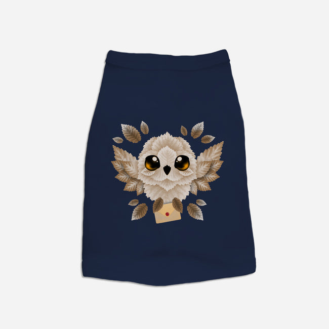 Owl Mail Of Leaves-dog basic pet tank-NemiMakeit