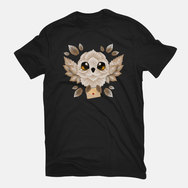 Owl Mail Of Leaves-womens basic tee-NemiMakeit