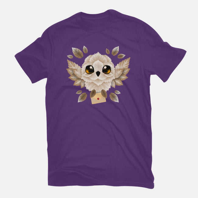 Owl Mail Of Leaves-mens basic tee-NemiMakeit