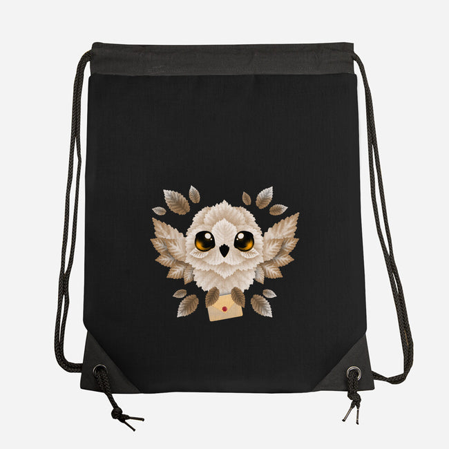 Owl Mail Of Leaves-none drawstring bag-NemiMakeit