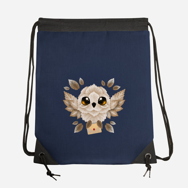 Owl Mail Of Leaves-none drawstring bag-NemiMakeit