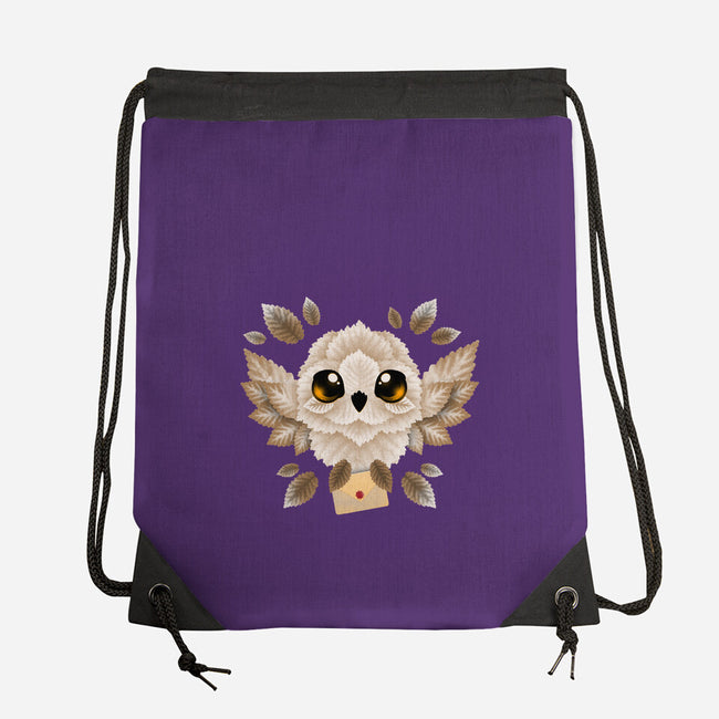 Owl Mail Of Leaves-none drawstring bag-NemiMakeit