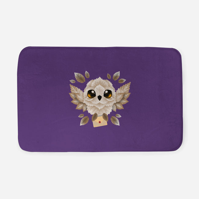 Owl Mail Of Leaves-none memory foam bath mat-NemiMakeit