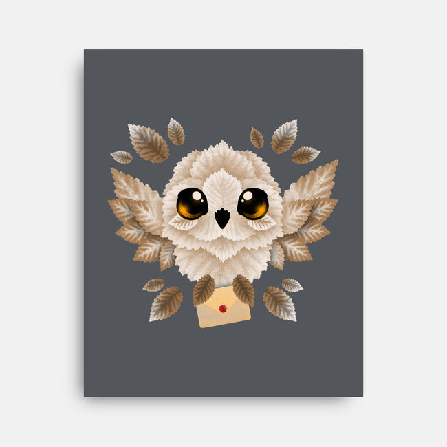 Owl Mail Of Leaves-none stretched canvas-NemiMakeit