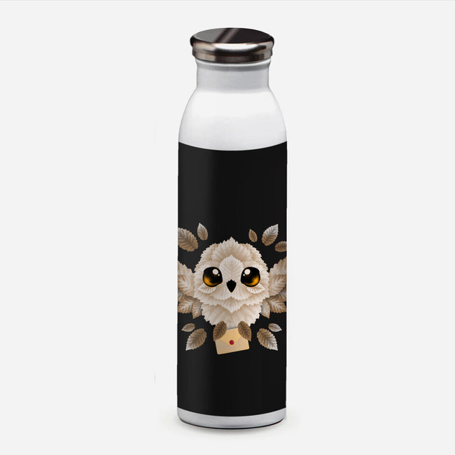 Owl Mail Of Leaves-none water bottle drinkware-NemiMakeit