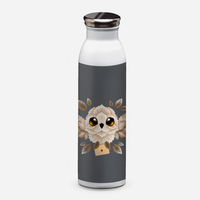 Owl Mail Of Leaves-none water bottle drinkware-NemiMakeit
