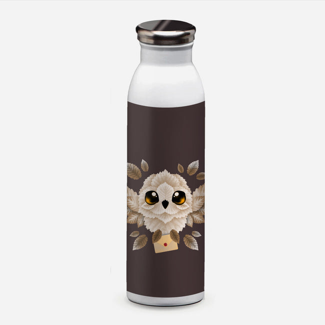 Owl Mail Of Leaves-none water bottle drinkware-NemiMakeit