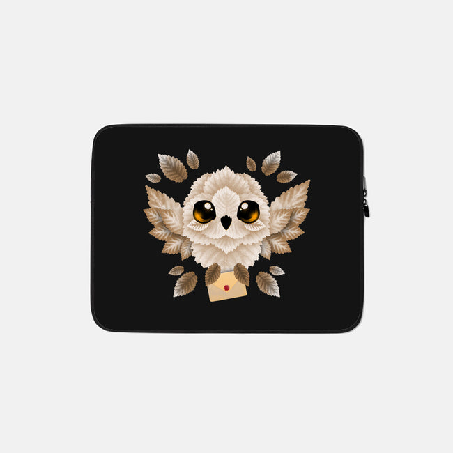 Owl Mail Of Leaves-none zippered laptop sleeve-NemiMakeit