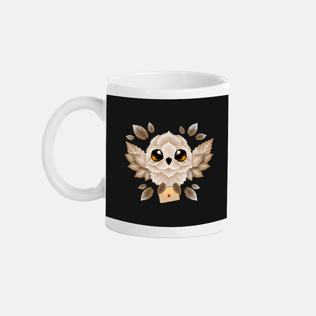 Owl Mail Of Leaves-none glossy mug-NemiMakeit