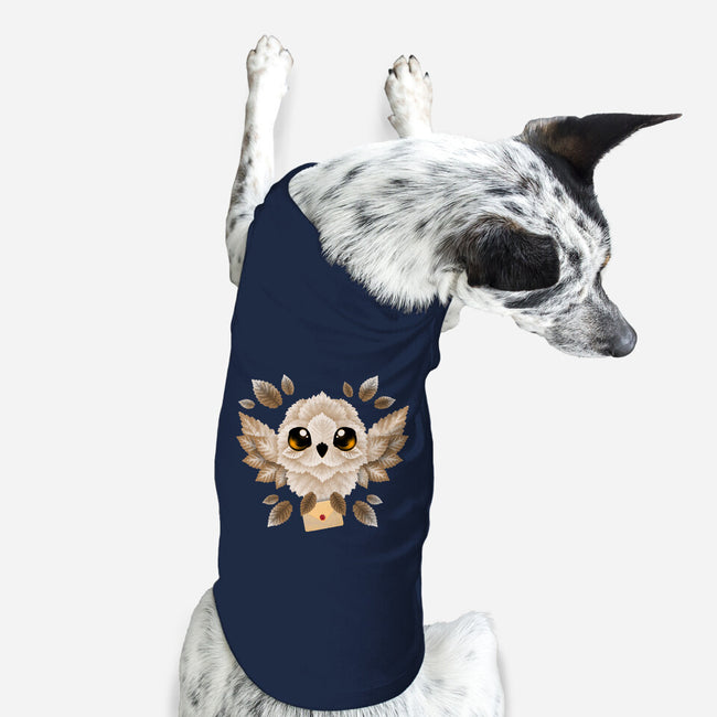 Owl Mail Of Leaves-dog basic pet tank-NemiMakeit