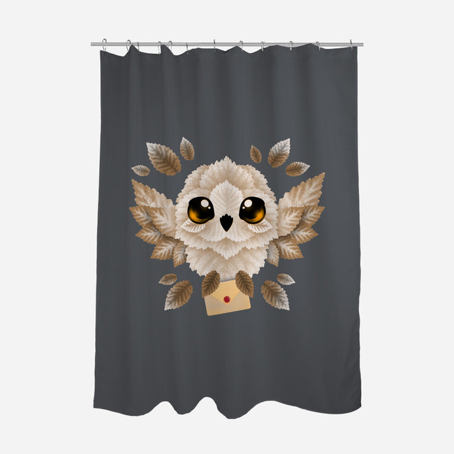 Owl Mail Of Leaves-none polyester shower curtain-NemiMakeit