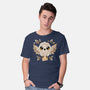 Owl Mail Of Leaves-mens basic tee-NemiMakeit