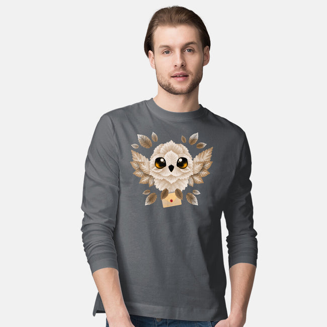 Owl Mail Of Leaves-mens long sleeved tee-NemiMakeit
