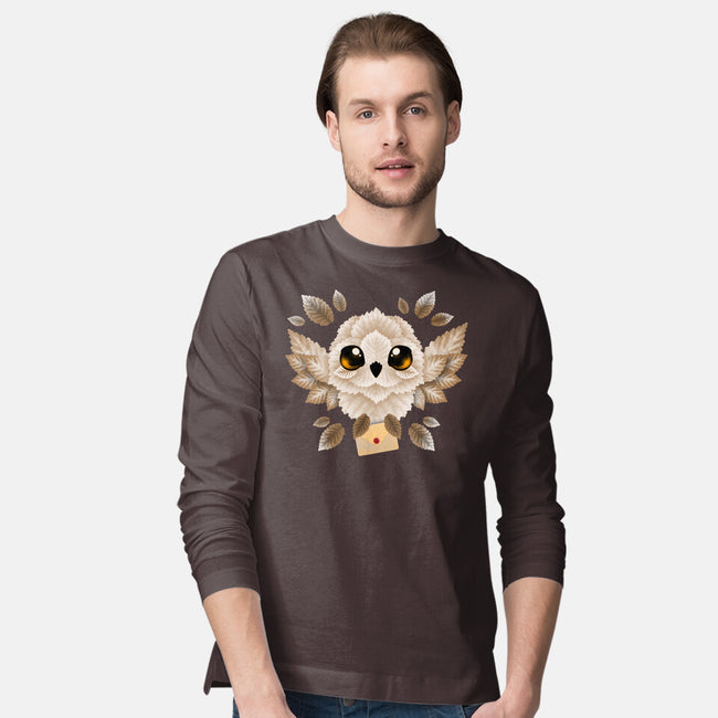 Owl Mail Of Leaves-mens long sleeved tee-NemiMakeit