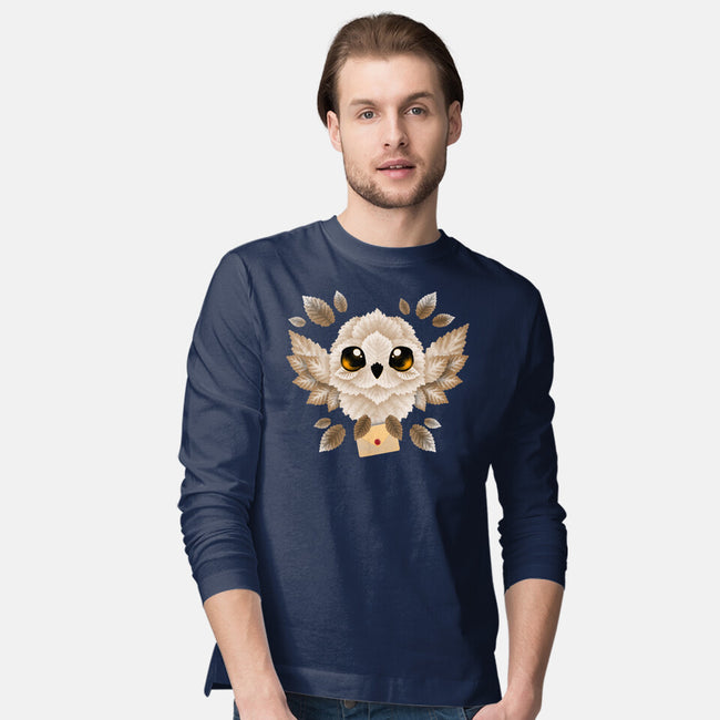 Owl Mail Of Leaves-mens long sleeved tee-NemiMakeit