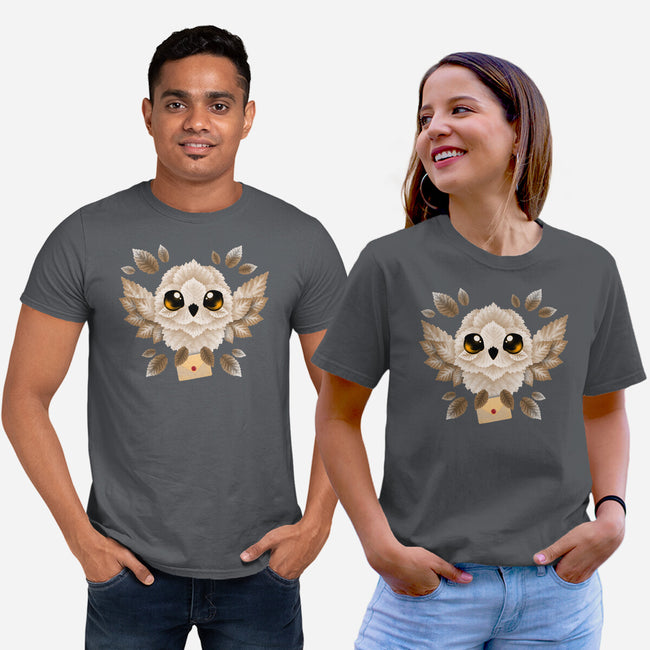 Owl Mail Of Leaves-unisex basic tee-NemiMakeit