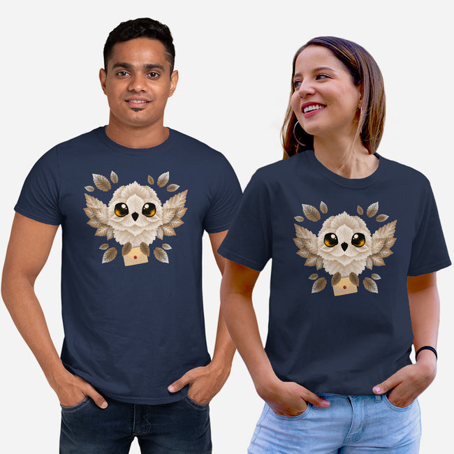 Owl Mail Of Leaves-unisex basic tee-NemiMakeit