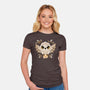 Owl Mail Of Leaves-womens fitted tee-NemiMakeit