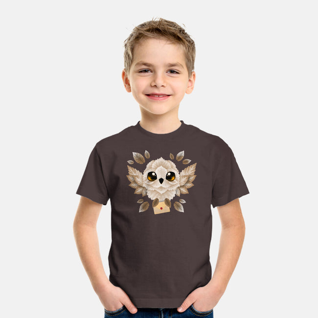 Owl Mail Of Leaves-youth basic tee-NemiMakeit