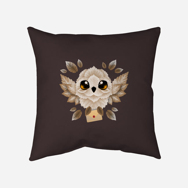 Owl Mail Of Leaves-none removable cover w insert throw pillow-NemiMakeit