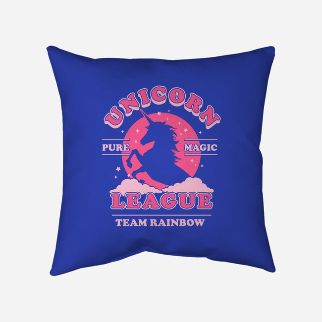 Unicorn League-none removable cover throw pillow-Thiago Correa