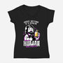 Regular Human Bartender-womens v-neck tee-estudiofitas