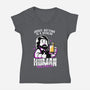 Regular Human Bartender-womens v-neck tee-estudiofitas