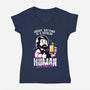 Regular Human Bartender-womens v-neck tee-estudiofitas