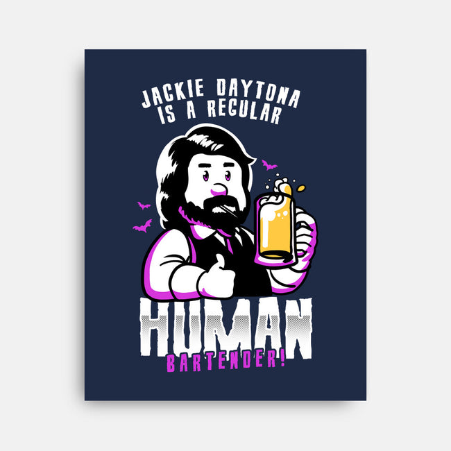 Regular Human Bartender-none stretched canvas-estudiofitas