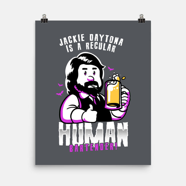 Regular Human Bartender-none matte poster-estudiofitas