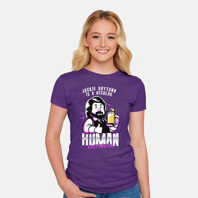 Regular Human Bartender-womens fitted tee-estudiofitas