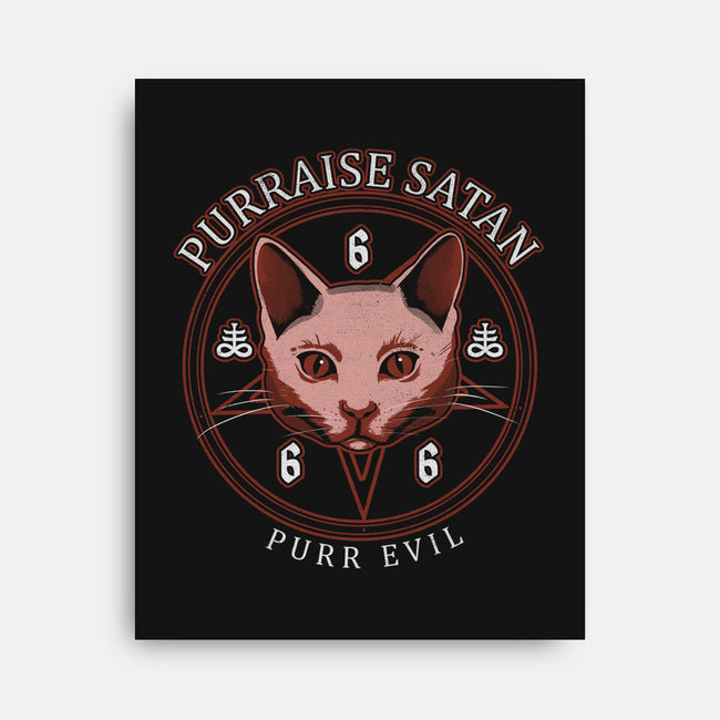 Purraise Satan-none stretched canvas-Thiago Correa