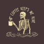 Coffee Keeps Me Alive-womens off shoulder tee-Wookie Mike