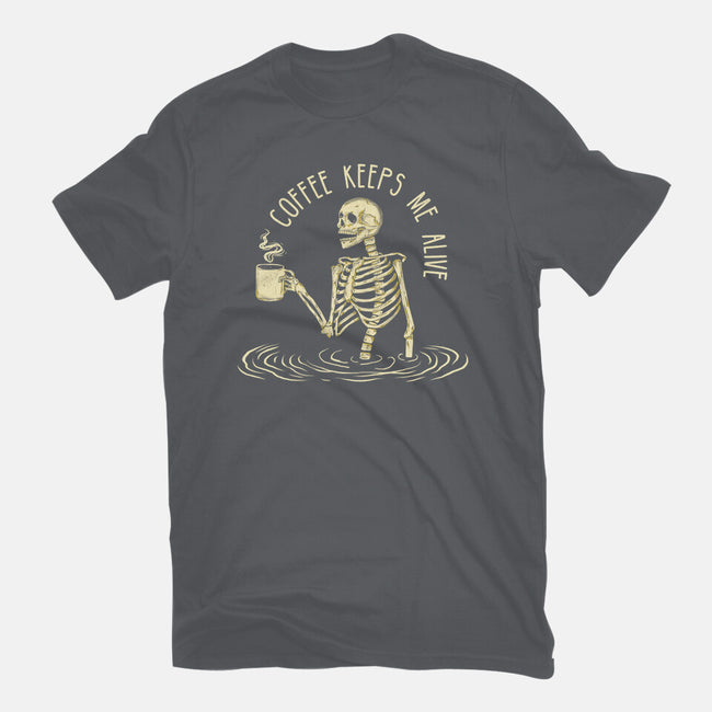 Coffee Keeps Me Alive-womens basic tee-Wookie Mike
