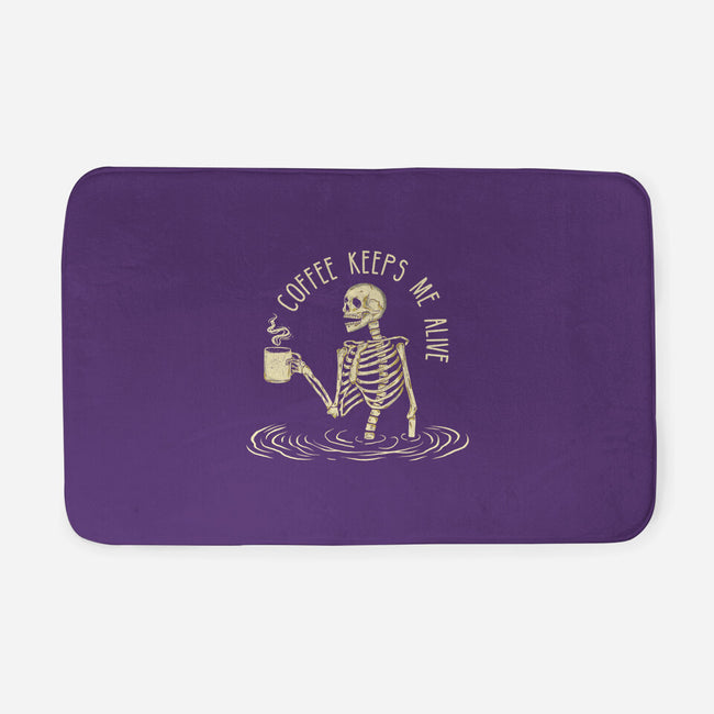 Coffee Keeps Me Alive-none memory foam bath mat-Wookie Mike