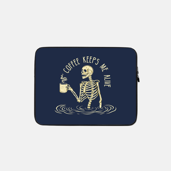 Coffee Keeps Me Alive-none zippered laptop sleeve-Wookie Mike