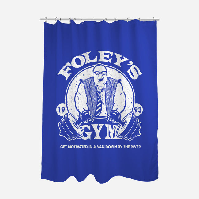 Foley's Gym-none polyester shower curtain-CoD Designs