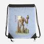 The Robot In The Sky-none drawstring bag-saqman
