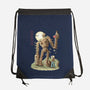 The Robot In The Sky-none drawstring bag-saqman