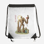 The Robot In The Sky-none drawstring bag-saqman